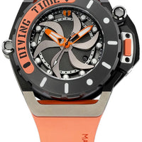 Mazzucato Rim Scuba Orange Reversible Twin Dial Automatic Sub04-orcg9 100m Men's Watch