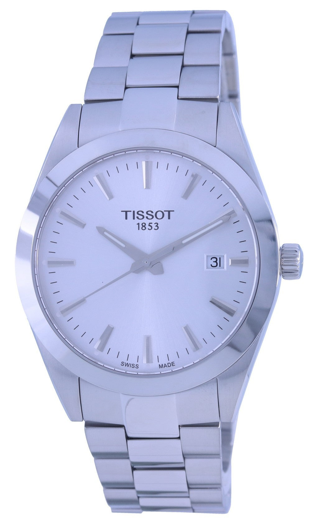 Tissot T-classic Gentleman Silver Dial Quartz T127.410.11.031.00 T1274101103100 100m Men's Watch