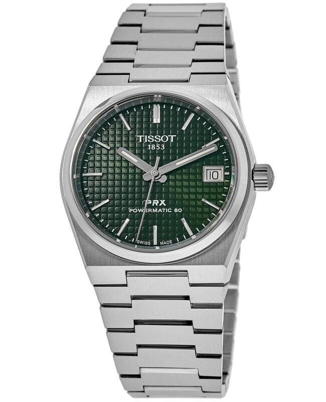 Tissot Prx T-classic Powermatic 80 Green Dial Automatic T137.207.11.091.00 100m Unisex Watch