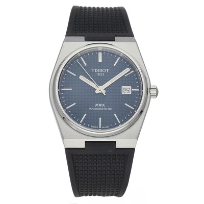 Tissot Prx T-classic Powermatic 80 Rubber Strap Blue Dial Automatic T137.407.17.041.00 100m Men's Watch