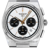 Tissot T-classic Prx Chronograph White Dial Automatic T137.427.11.011.00 100m Men's Watch