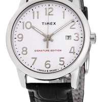 Timex Easy Reader Signature Edition Leather Strap Quartz Tw2r64900 Men's Watch