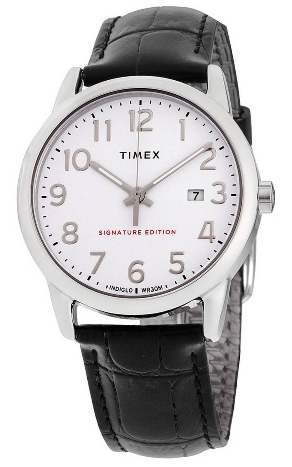 Timex Easy Reader Signature Edition Leather Strap Quartz Tw2r64900 Men's Watch