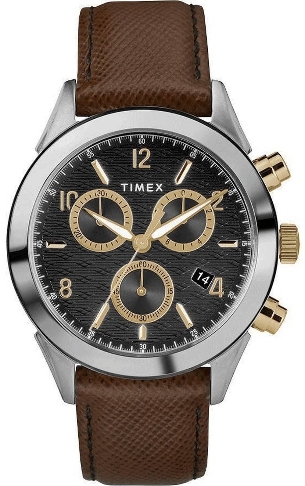 Timex Torrington Chronograph Leather Strap Quartz Tw2r90800 Men's Watch