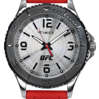 Timex Ufc Gamer Silicone Strap Silver Dial Quartz Tw2v58200 Men's Watch