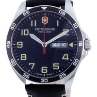 Victorinox Fieldforce Leather Black Dial Quartz 241846 100m Men's Watch