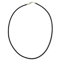 Necklace, 3mm, Rubber Band, Silver Clasp, 40cm