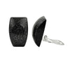 Earring Clip-on Trapezium Black Tinsel