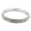 Bangle 6 Row Glass Crystals White