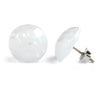 Stud Earrings Hammered White Cream