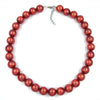 Necklace Beads 16mm Red-brown 50cm