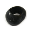 Scarf Bead Black Marbled 33mm