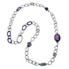 Necklace Purple Beads 95cm