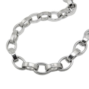 Bracelet, Oval Anchor, Stainless Steel