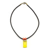 Necklace Yellow Pendant Orange- Matte Polished