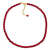 Necklace Beads 6mm Silk-wine-red