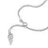 Ankle Chain, Angel Wing Tag, Silver 925, 25cm