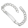 Id Bracelet, Open Curb Chain, Silver 925, 20cm