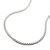 Anklet, Box Chain, Diamond Cut, Silver 925, 27cm