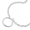 Anchor Chain, Ring For Charms, Silver 925, 38cm