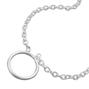 Anchor Chain, Ring For Charms, Silver 925, 38cm