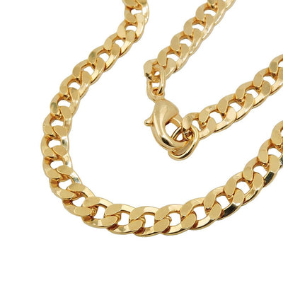 Curb Chain Flat 50cm Gold-plated