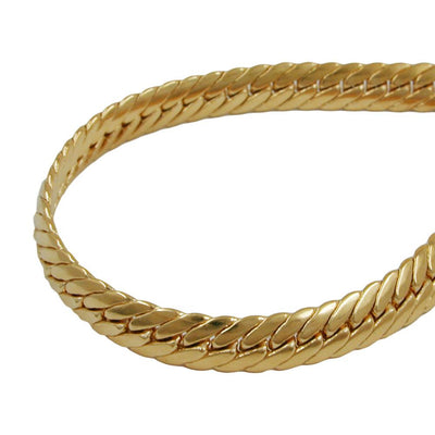 Bracelet, Oval Curb Chain, 5 Mm, Gold Plated, 19cm