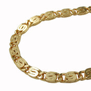 Bracelet, Scroll Chain, 3.5mm, Gold Plated