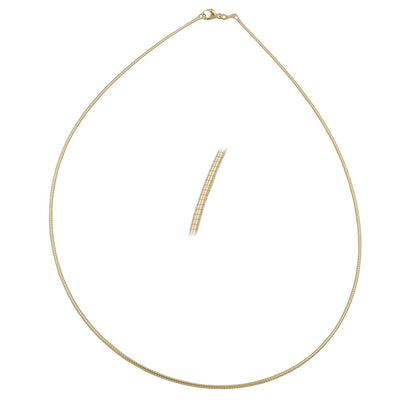 Chain Necklace, Tonda, Round, 1.2mm, Gold Plated