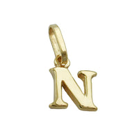 Pendant Initiale N 9k Gold