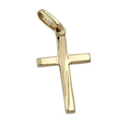 Pendant Cross Diamond Cut 9k Gold