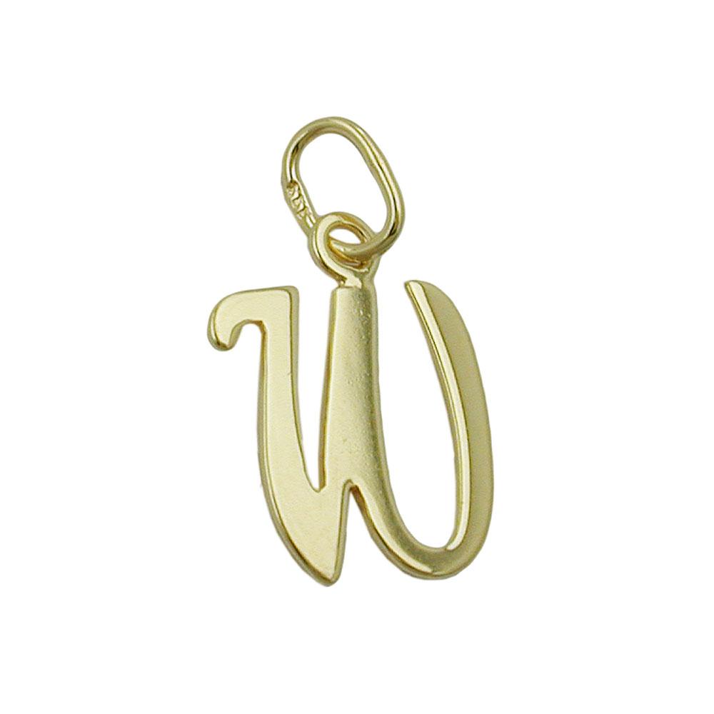 Pendant Letter W 8k Gold