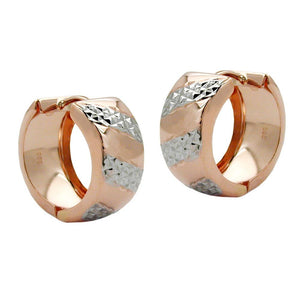 Hoop Earrings Bicolor 9k Redgold