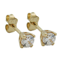 Earrings Studs Zirconia 3,5mm 9k Gold