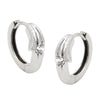 Hoop Earrings Zirconias 9k White Gold