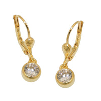 Earring Zirconia White 8k Gold