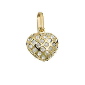 Pendant Heart With Zirconias 9k Gold