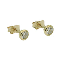 Stud Earrings 5mm Zirconia 9k Gold