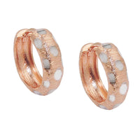 Hoop Earrings Two Tone 9k Redgold