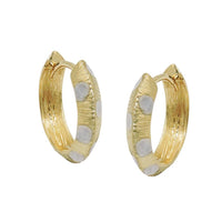 Hoop Earrings Bicolor 9k Gold