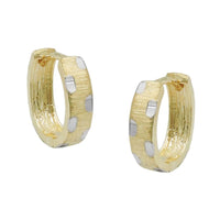 Hoop Earrings Bicolor 9k Gold