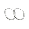 Hoop Earrings Plain & Thin Silver 925