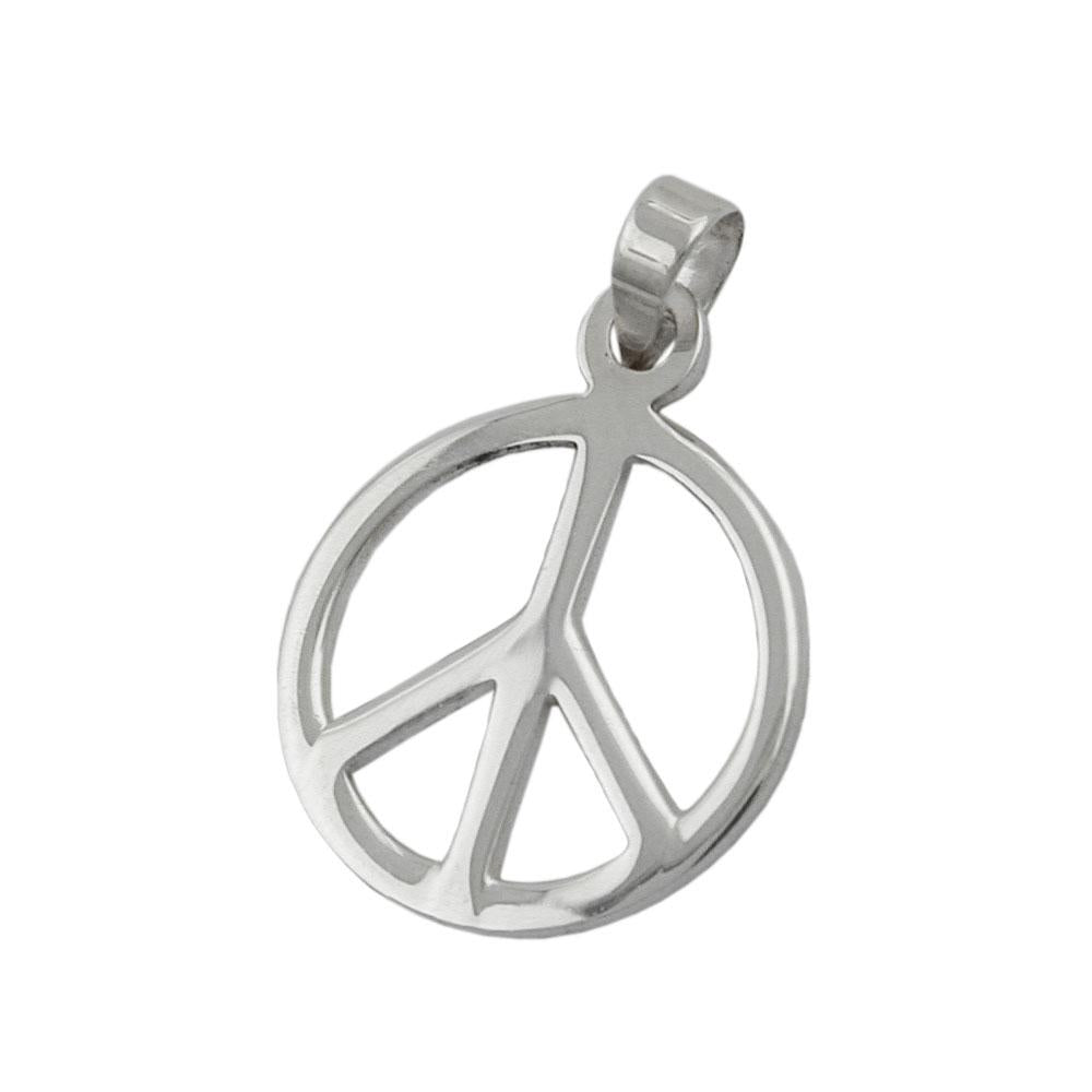 Pendant Peace Sign Silver 925