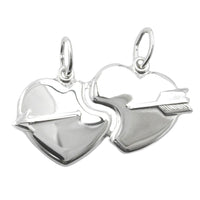 Pendant Pierced Hearts Silver 925