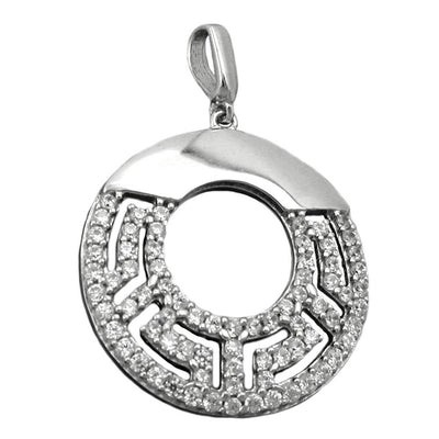 Pendant Circle With Zirconia Silver 925