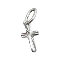 Pendant Cross Diamond Cut Silver 925