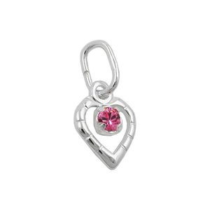 Pendant Glass-stone Pink Silver 925