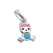 Pendant Little King Pink- Blue Silver 925