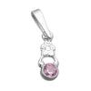 Pendant Flower Pink Silver 925