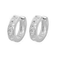 Hoop Earrings 12x3mm Silver 925